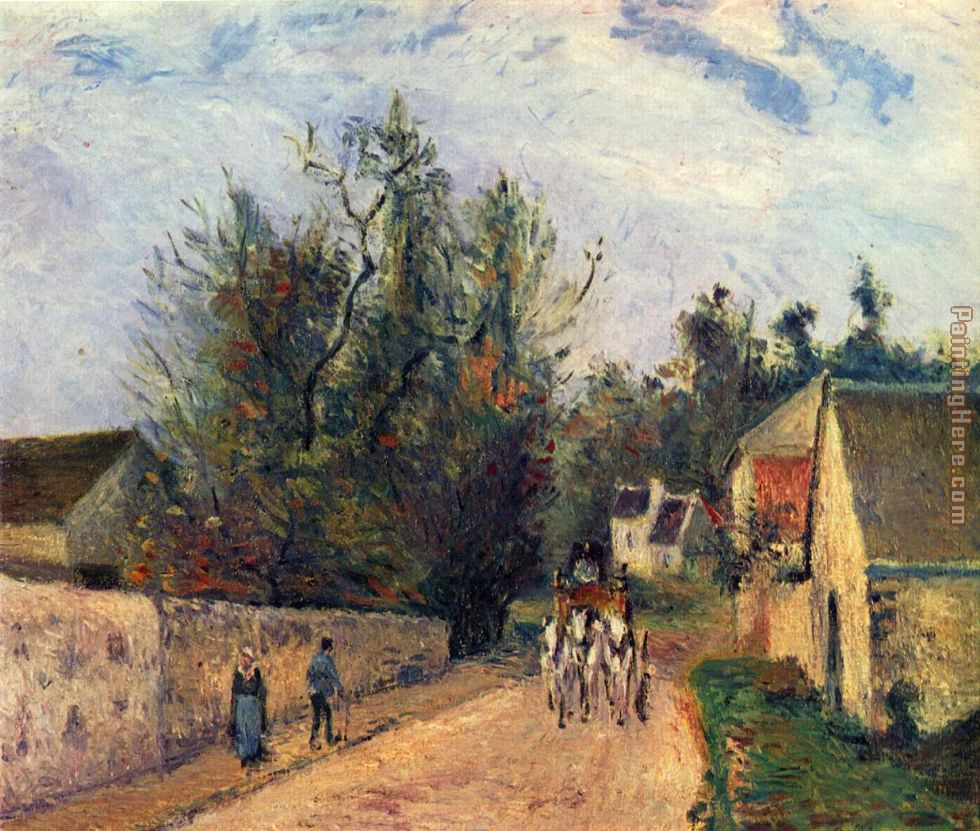 Camille Pissarro Postkutsche nach Ennery 1877